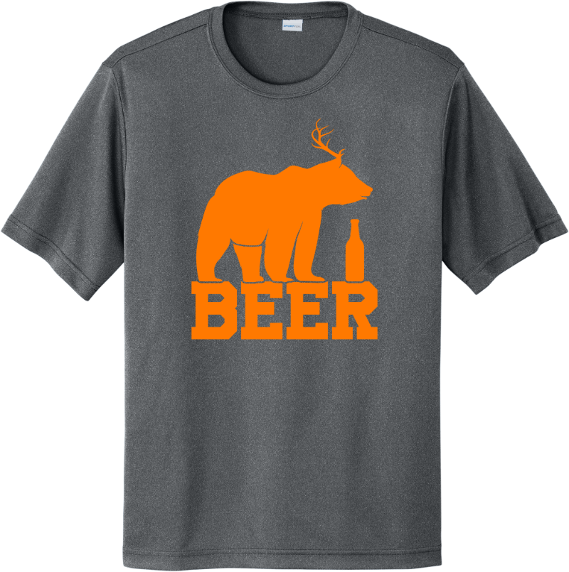 Bear. Beer. Period. Tee - Iron Grey Heather