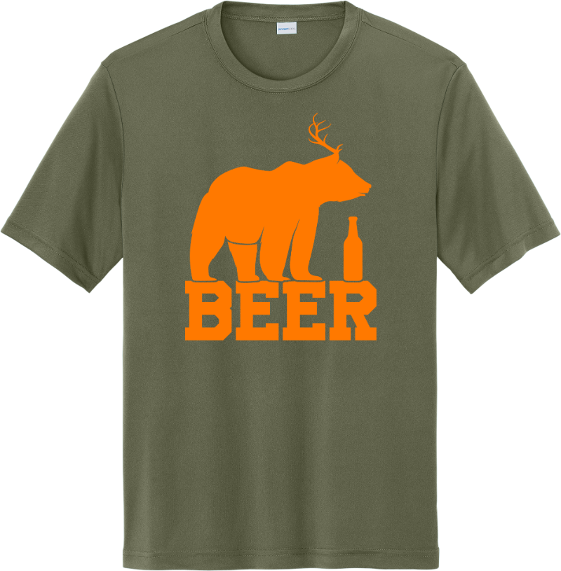 Bear. Beer. Period. Tee - Olive Drab Green