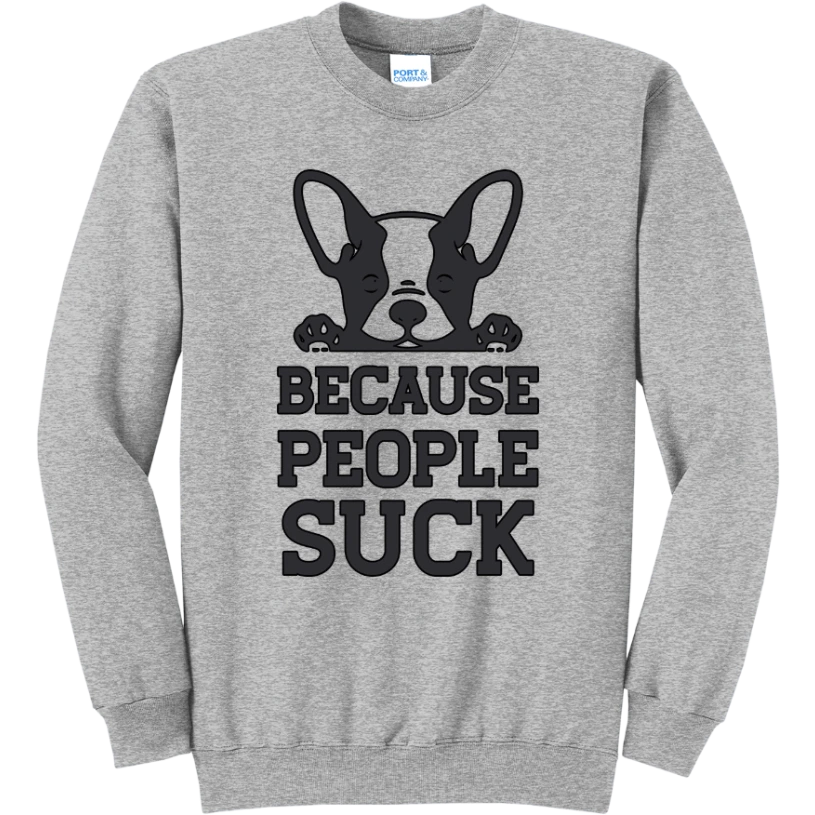 Because People Suck - Athletic Heather